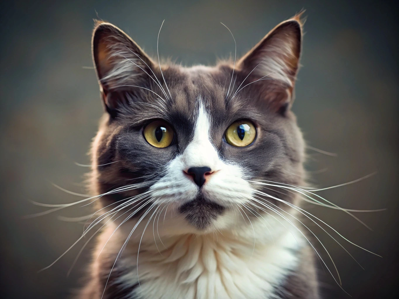 pisica cu mustati mari